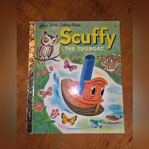 Little Golden Book Scuffy The Tugboat & His Adventures Down The River 1980